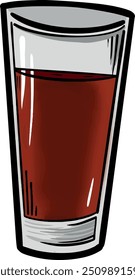 
Vektorgrafik eines Glases aus Bitter.