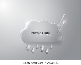 Vector illustration of glass cloud