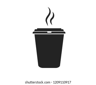 Vector illustration of a glass of a glass with coffee. Food and drinks. 