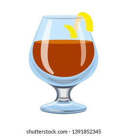 Vector illustration of glass and cognac logo. Set of glass and ice vector icon for stock.