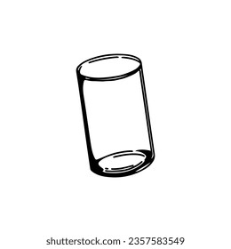 ilustración vectorial de una taza de vidrio