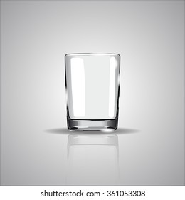 Vector illustration of glass cup.
