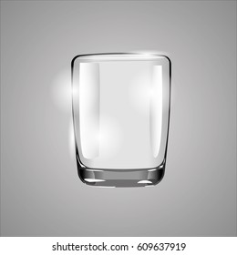Vector illustration of glass cup.