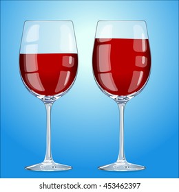 Vector illustration. Glass with a drink. All the elements apart from each other.