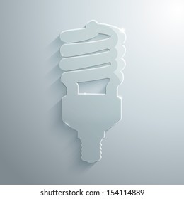 Vector illustration of glass energysaving bulb