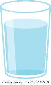 ilustración vectorial de un vaso lleno de agua en formato eps 10