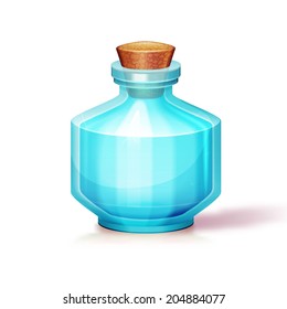 Vector illustration of glass flask