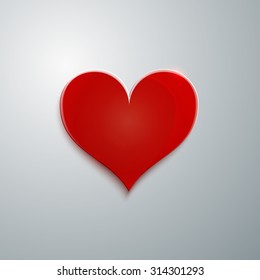 Vector illustration of a glass heart.