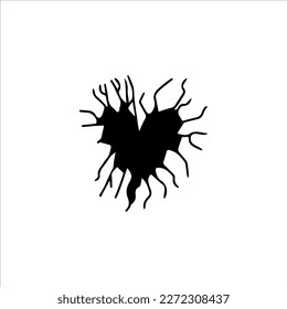 ilustración vectorial del concepto de corazón de vidrio