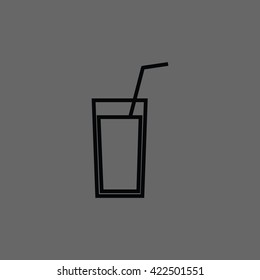 vector illustration glass icon. beverage. cocktail