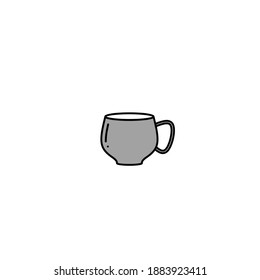 Ilustración vectorial de un icono de vidrio 
Icono de vidrio adecuado