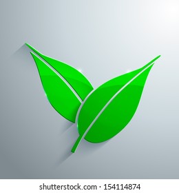 Vector illustration of glass leaves