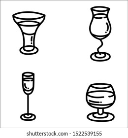 Vector illustration glass on white background.