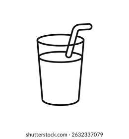 Vector illustration of a glass of orange juice on a white background