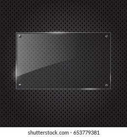 vector illustration of glass or plastic transparent panel on speaker grill texture seamless background