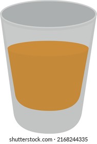 Vector illustration of a glass of a shot of tequila