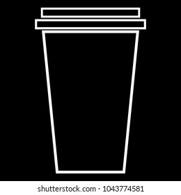 Vector illustration of a glass for tea or coffee for fast food with a blank space for text.