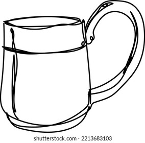 ilustración vectorial de un vaso de té de vidrio con cuchara de té