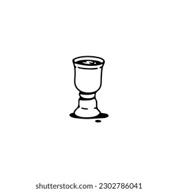 vector illustration of a glass of wine