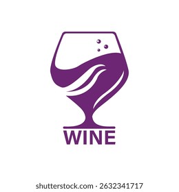 vector illustration of a glass of wine
