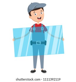 Vector Illustration Of Glass Worker