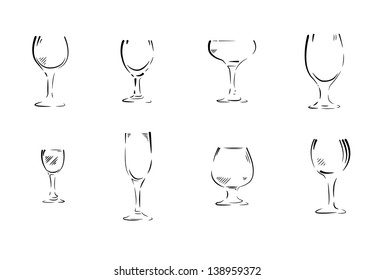 Vector illustration of glasses