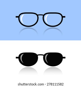 Vector illustration of Glasses.