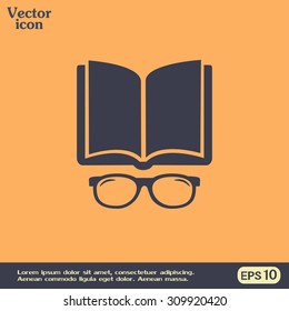 Vector illustration glasses with a bookVector illustration glasses with a book