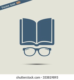 Vector illustration glasses with a bookVector illustration glasses with a book