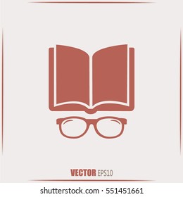 Vector illustration glasses with a bookVector illustration glasses with a book