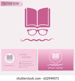 Vector illustration glasses with a bookVector illustration glasses with a book