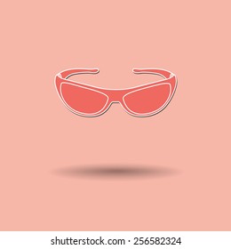 Vector illustration of  Glasses color background.