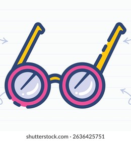 vector illustration glasses element object