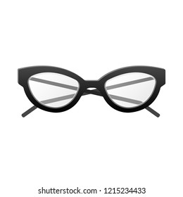 Vector illustration of glasses and frame sign. Collection of glasses and accessory stock vector illustration.