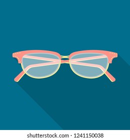 Vector illustration of glasses and frame sign. Collection of glasses and accessory stock vector illustration.
