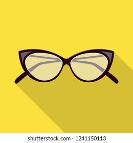 Vector illustration of glasses and frame sign. Set of glasses and accessory stock vector illustration.