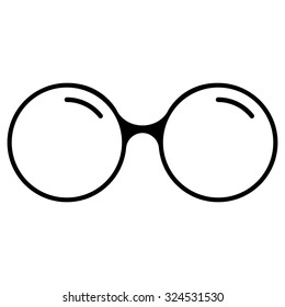 Vector illustration. Glasses icon isolated on the white background
