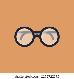 Vector illustration of glasses icon for vision, modern glasses, round glasses, retro glasses.