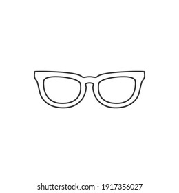 Vector illustration with glasses line icon