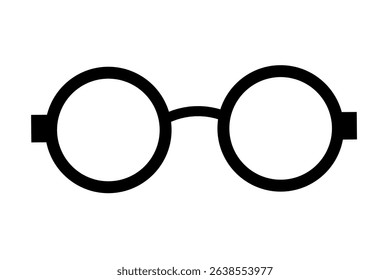 vector illustration of glasses with round glass design