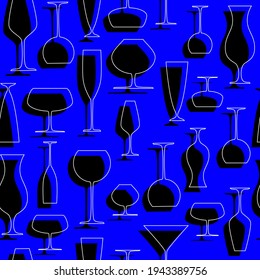 Ilustración vectorial. Patrón sin fisuras de lentes.