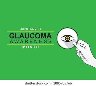 vector illustration of glaucoma awareness month concept poster design