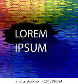 Vector illustration. Glitch abstract background with distortion effect, random horizontal color lines. For design concepts, posters, wallpapers, presentations and prints.