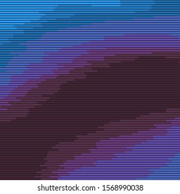 Vector illustration. Glitch abstract background with distortion effect, random horizontal color lines. For design concepts, posters, wallpapers, presentations and prints.