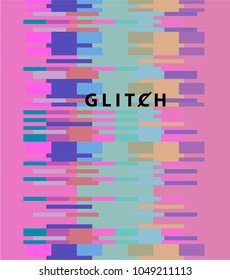 Vector illustration of glitched monitor.