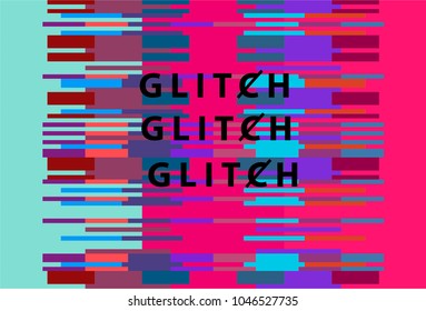 Vector illustration of glitched TV screen.