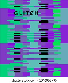 Vector illustration of glitched TV screen.