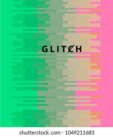 Vector illustration of glitched TV screen.