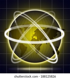 Vector illustration of global Abstract  background