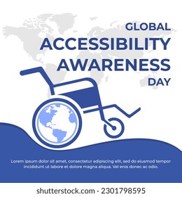 Vector Illustration for Global Accessibility Day in May Suitable for Banner, Poster, Card And Social Media Post